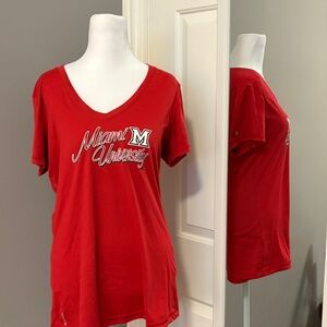 Miami University Red V-Neck Top